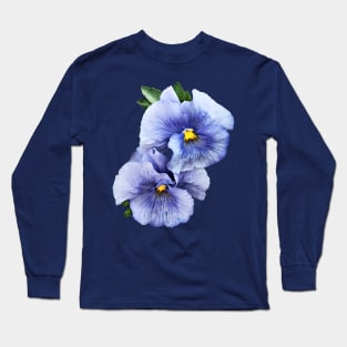 Pansies - Shy Pansy Couple Long Sleeve T-Shirt